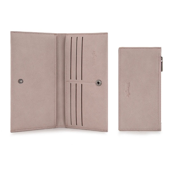 Wrangler Long Wallet with Detachable Zipper Pocket Pink - Picture 3 of 5